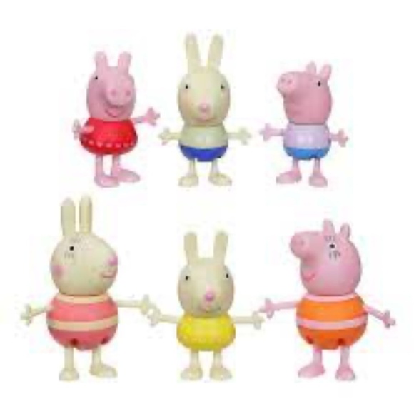 Peppa Pig Peppa's Adventures Swim Time Figure 6-Pack - Picture 1 of 4